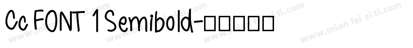 Cc FONT 1 Semibold字体转换
